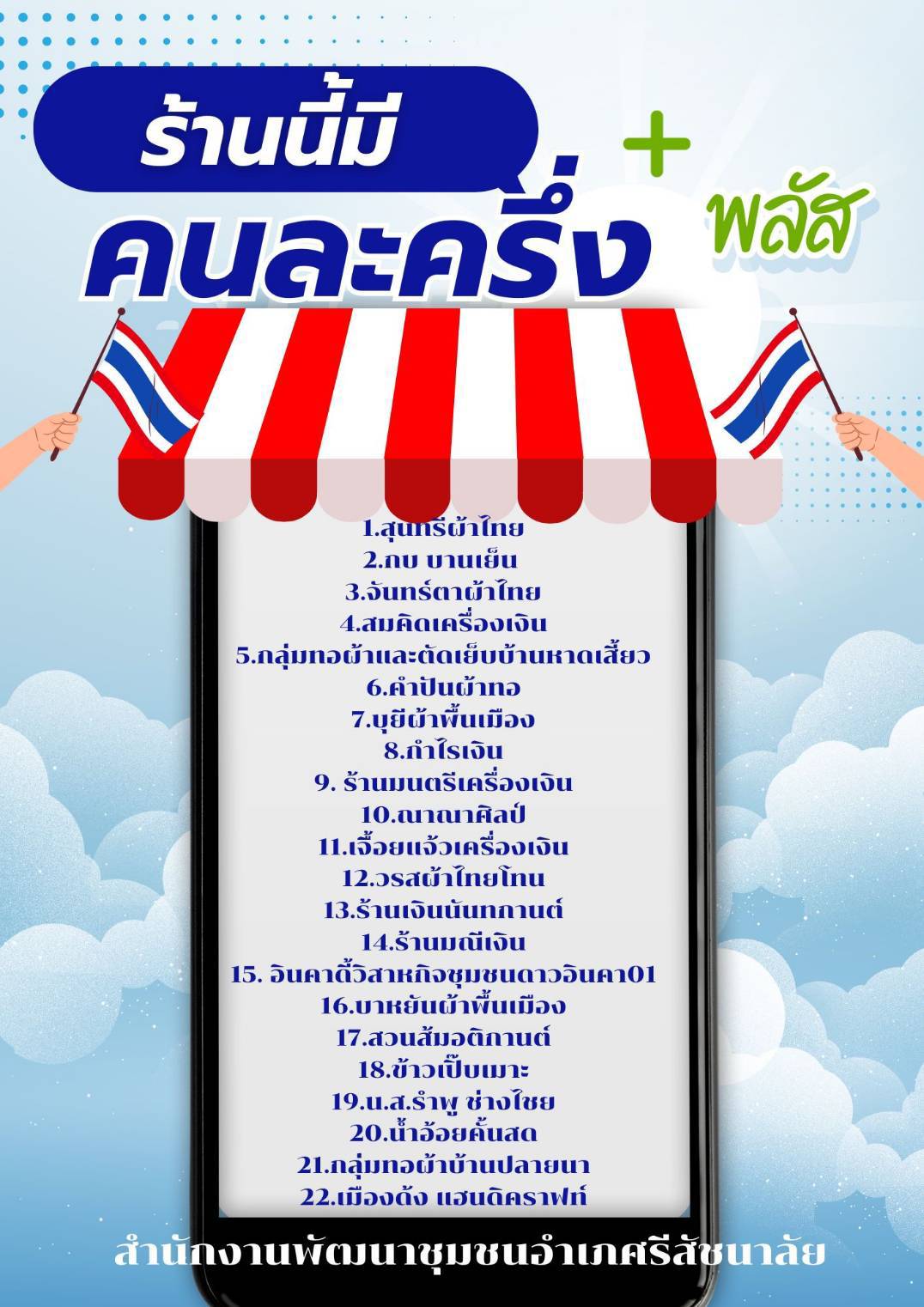 ✴️ พช. ศรีสัชนาลัย ขานรับ "คนละครึ่ง พลัส" ✴️