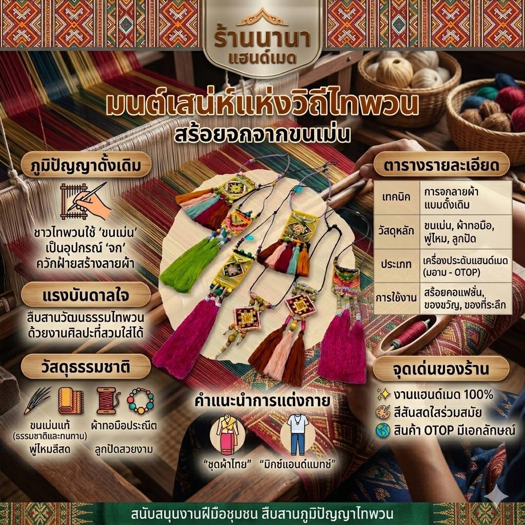 ✨ชูอัตลักษณ์ถิ่นไทยพวน"สร้อยจกขนเม่น" งานคราฟต์สุดประณีต จากร้าน นานา แฮนด์เมด บ้านหาดเสี้ยว