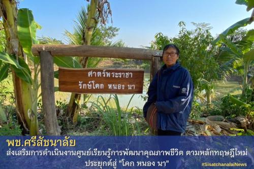 โครงการพัฒนาพื้นที่ต้นแบบการพัฒนาคุณภาพชีวิตตามหลักทฤษฎีใหม่ประยุกต์สู่โคก หนอง นา โมเดล แปลงน.ส.น้อย นักรู้ ม.8 ต.ป่างิ้ว