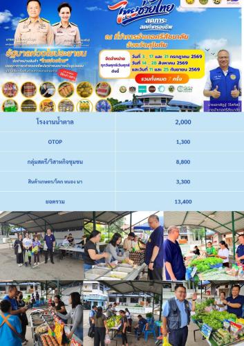 ✨ ตลาด "ไทยช่วยไทย"  ลดภาระ ลดค่าครองชีพ  อำเภอศรีสัชนาลัย ✨