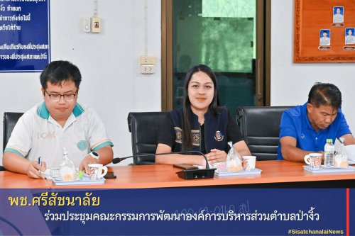 พช.ศรีสัชนาลัย เข้าร่วมประชุมคณะกรรมการพัฒนาองค์การบริหารส่วนตำบลป่างิ้ว